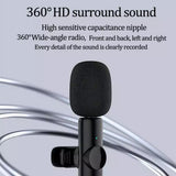 Rechargeable Wireless Mini Plugged-in Microphone Lapel with Clip_15