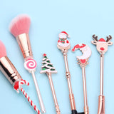 Holiday Christmas Makeup Brushes Set with Drawstring Bag_9